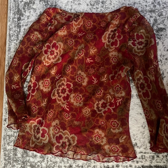 Floral Tie-Front Shirt - Picture 2 of 7